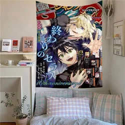 Anime Seraph of The End Printed Large Wall Tapestry Hanging Tarot Hippie Wall Rugs Dorm Home Decor