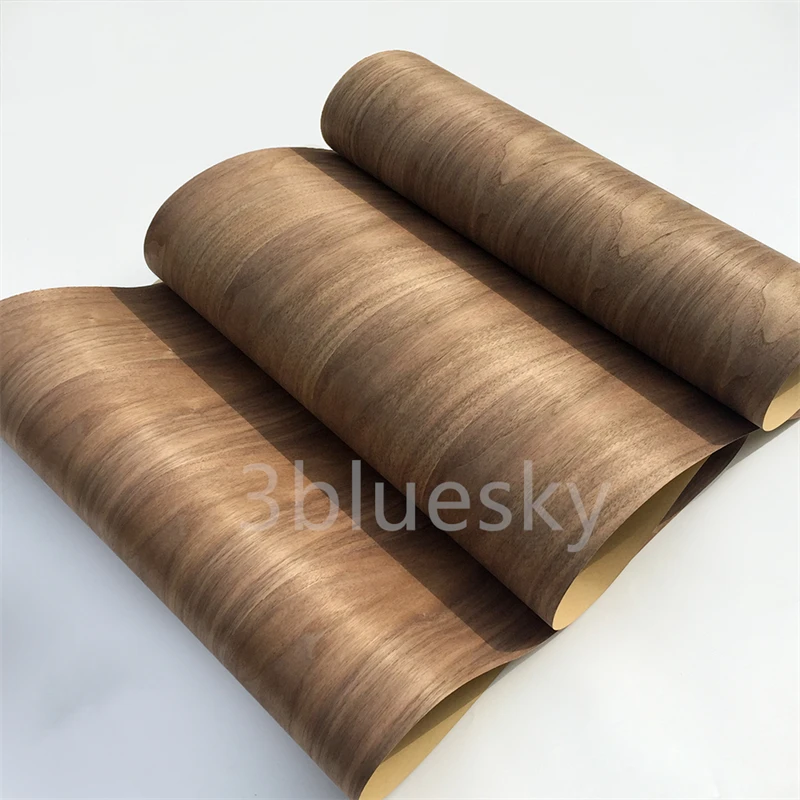 Natural Wood Veneer Black Walnut for Furniture Backing Kraftpaper about 60cm x 2.5m 0.35mm C/C