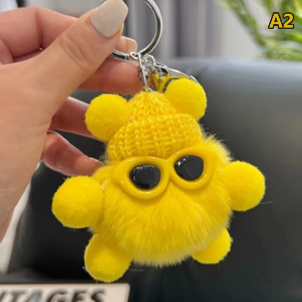 ميني ريكس أرنب المفاتيح رقيق سلسلة مفاتيح الحلي بوم بوم المفاتيح حلية مهرجان سلاسل المفاتيح هدية تخرج #3