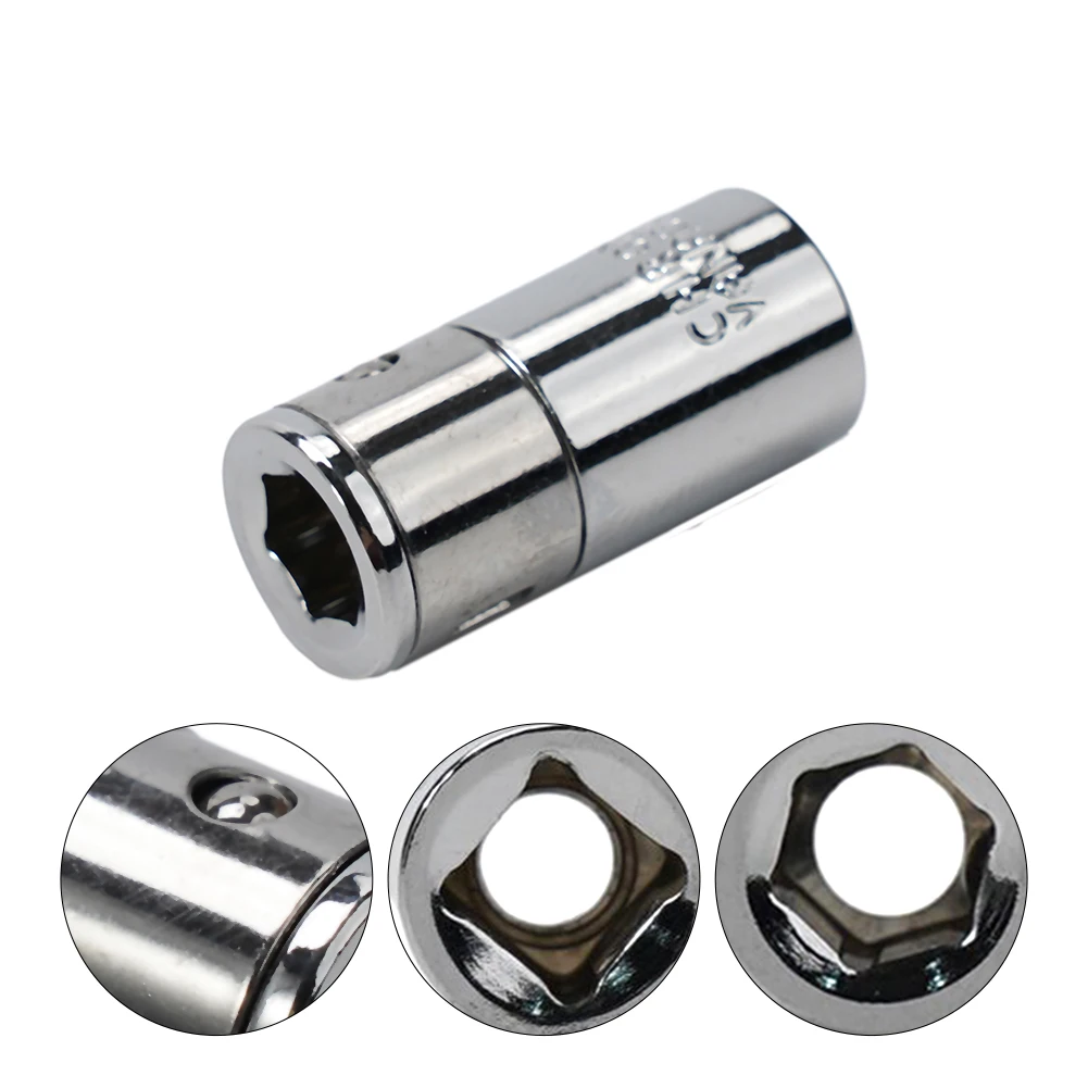 1/4 Square Drive To 1/4 Hex Shank Socket Bits Converter Quick Release Screwdriver Holder Socket Conversion Adapter Tool
