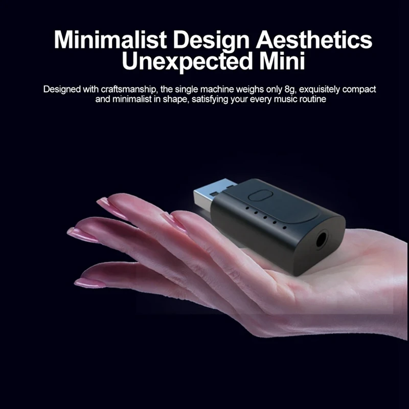 A39Q-4-In-1 USB Bluetooth 5.1 Adapter Wireless Audio Receiver Sender USB Externe Soundkarte Auto Lautsprecher Adapter