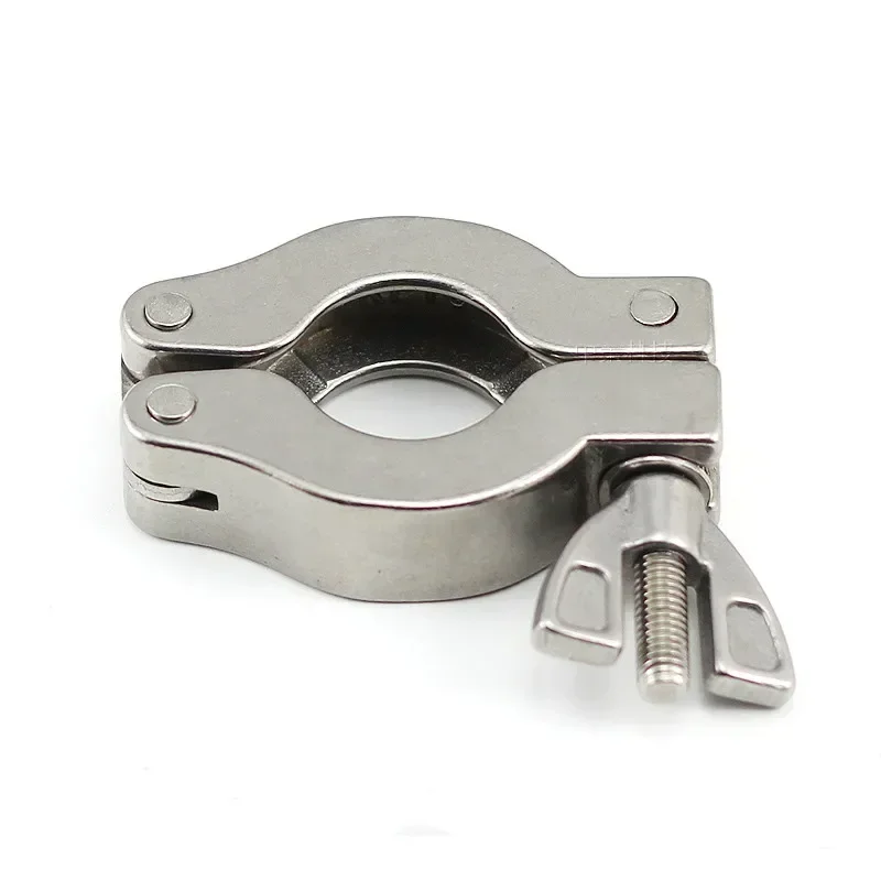 KF25 Stainless Steel Sanitary Pipe Clamp Fittings Triclamp Hinge Wing-Nut Clamps Flange Tri Clamp(No Center Bracket, No O-Ring)