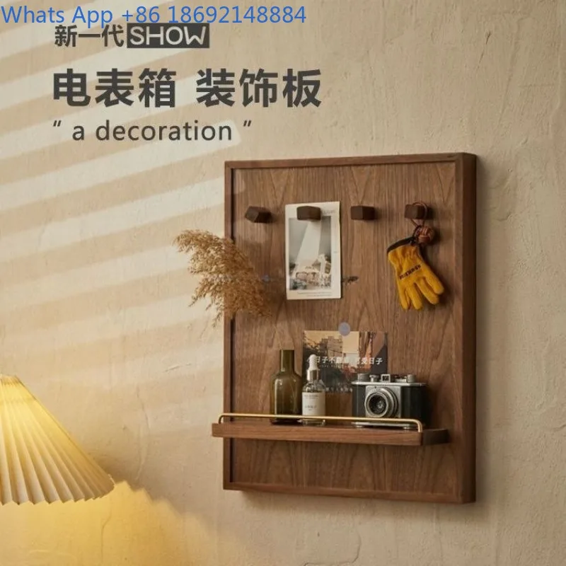 Black Walnut Electric Meter Box Cover Weak Current Switch Storage Rack Chinese Style Distribution Box Cover