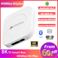 Smart TV Box New Model H96 MAX M1 Plus Android 14 TV Box Android14 4GB 128GB RK3528 BT5.4 Wifi6 4K HD Google Voice Media Player