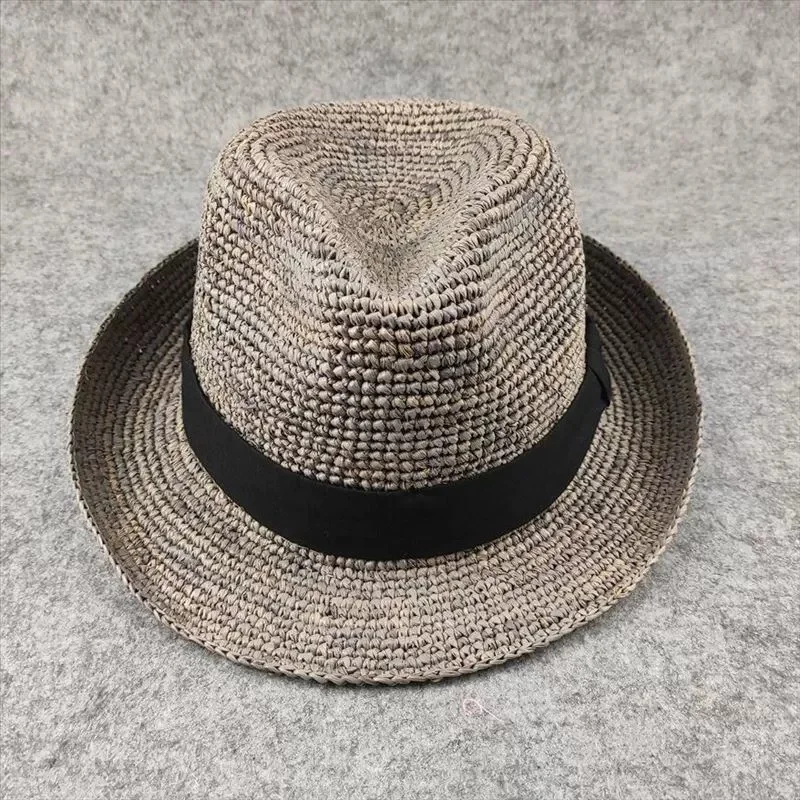 Raffia Fedoras: Casual, Fashionable, Jazz-Style Hats—Straw Hats for Couples (Women's and Men's Styles)—Stylish and Versatile