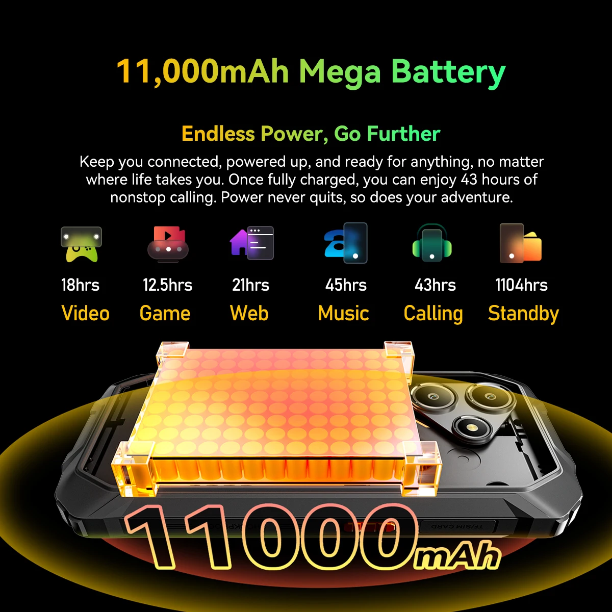 هاتف OSCAL Marine 2 AI خارجي، هاتف ذكي متين مقاس 6.56 بوصة يعمل بنظام Android 15، وذاكرة وصول عشوائي 8+16 جيجابايت، وذاكرة قراءة فقط 256 جيجابايت + 2 تيرابايت 11000 مللي أمبير في الساعة، Unisoc T615