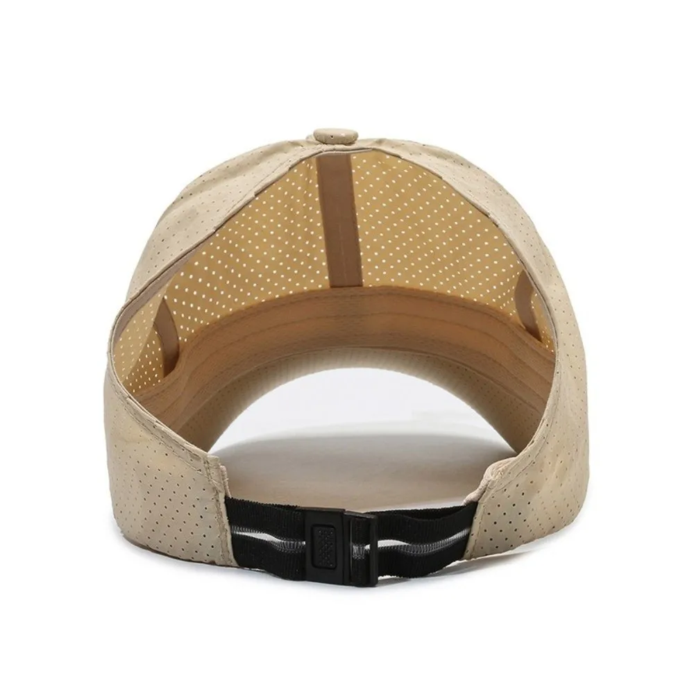 

New Solid Color Sun Cap Dry Quickly Casual Baseball Cap Breathable Adjustable Peaked Cap Men