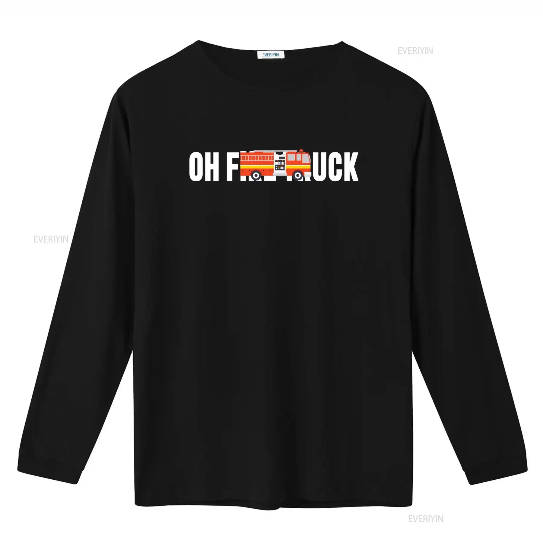 Firefighter Fireman T Shirt Oh Fire Truck s Funny Department  vintage Washed fashion Versatile Soft Stretched Stylish