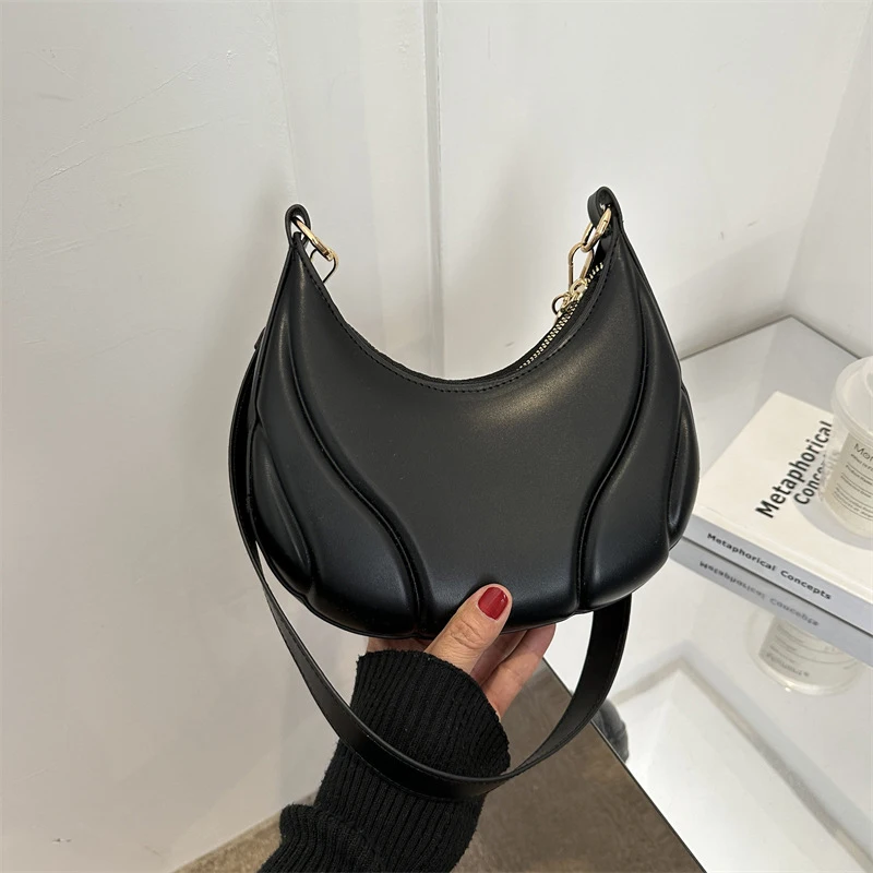 กระเป๋าหนัง PU สะพายไหล่สำหรับผู้หญิง ฤดูหนาว สไตล์ Y2K กระเป๋าสะพายข้างผู้หญิงสุดอินเทรนด์ กระเป๋าถือและกระเป๋าสะพายไหล่สไตล์เรโทร
