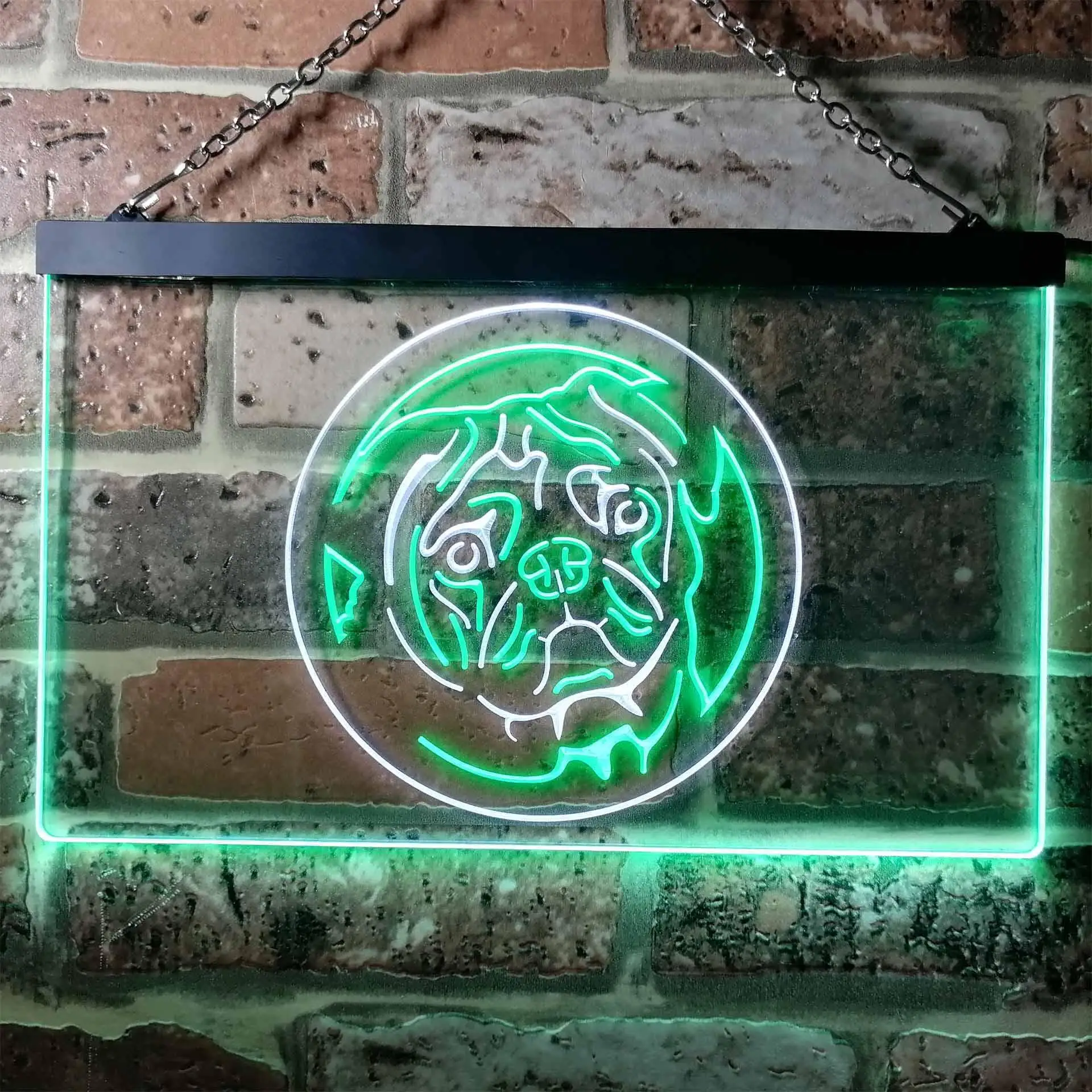 

Pug Dog Pet Dual Color Led Neon Sign st6-i0682
