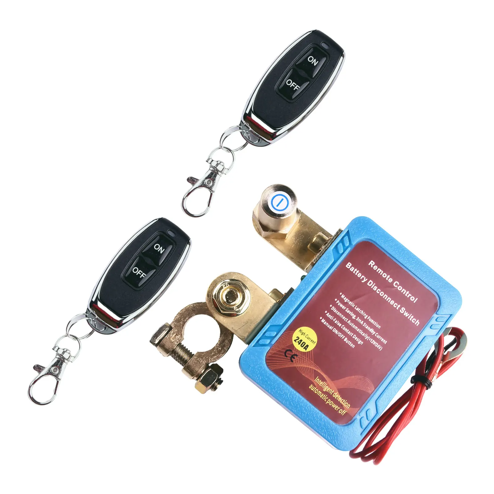 

12V 240A Remote Control Battery Disconnect Cut Off Isolator Switch Anti-Loss Leakage Protector With Dual Remote Control Switch