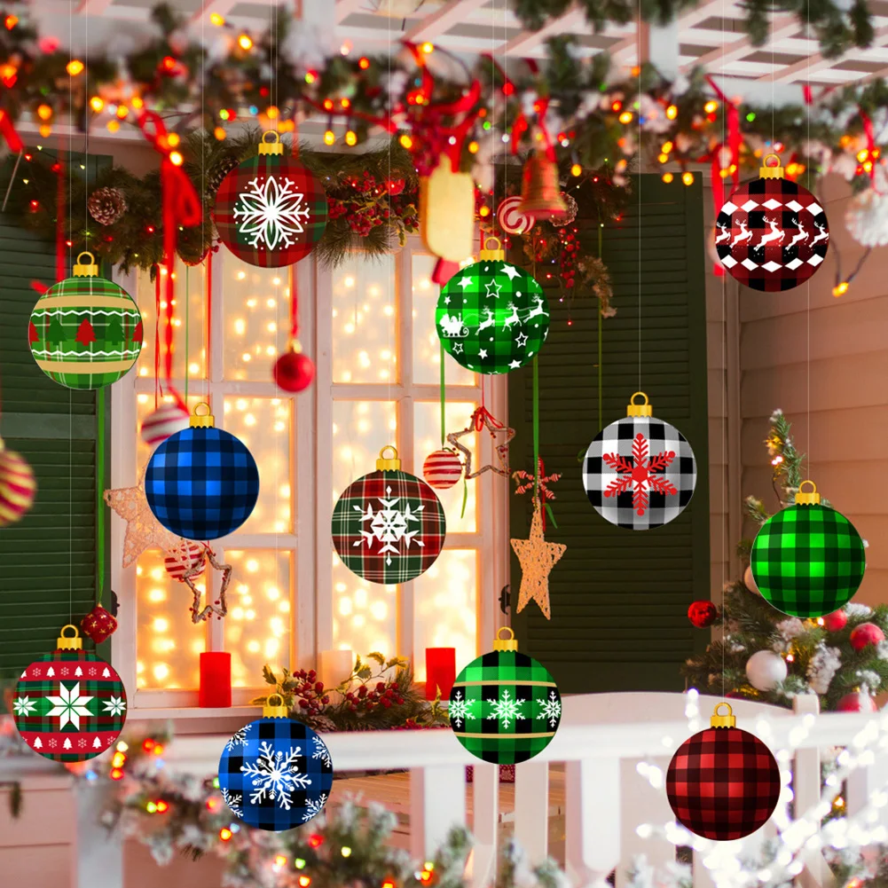 Neighborhood Decor Christmas Outdoor Decorations 5.86*7IN Colorful Designs Easy Installation For Christmas Celebration