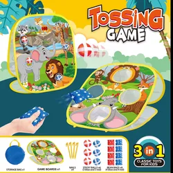 Children's cartoon folding throwing target throwing sandbag sticky ball dart target game