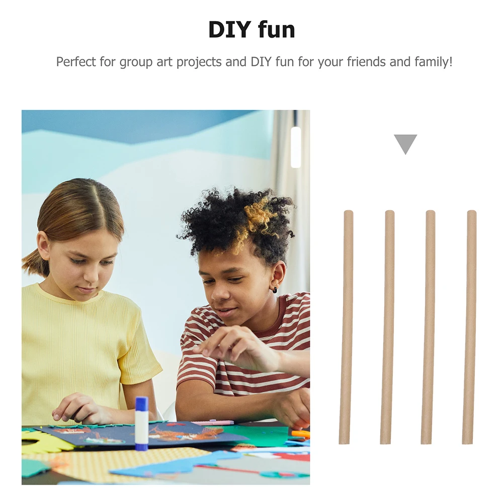 

4pcs Paper Blank Thick Cardboard Tubes Crafts Kids Art Projects Poster Storage Cylinder Refillable Craft