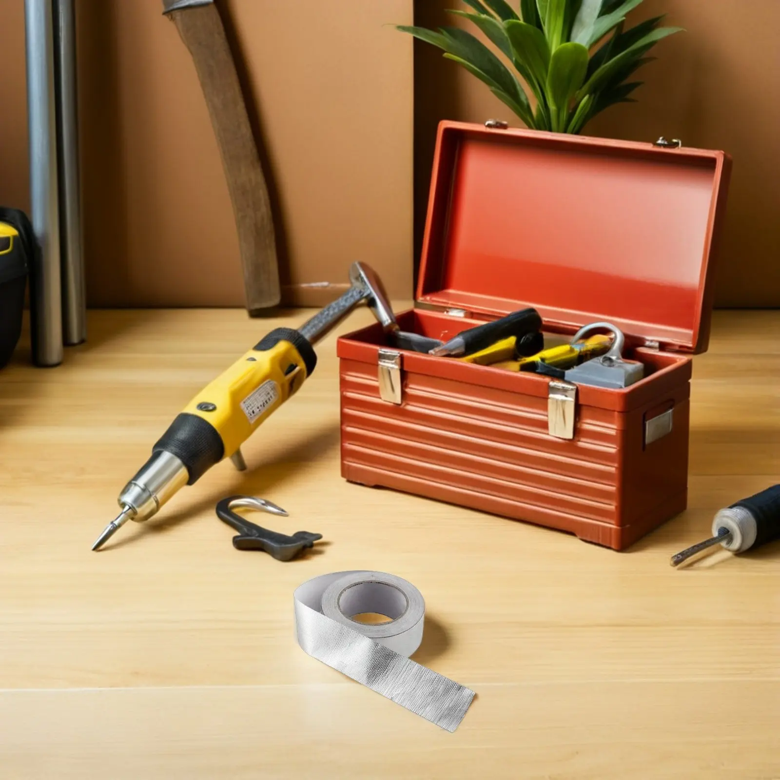 

25М алюминиевая фольгированная термоизоляционная лента для выхлопных систем мотоциклов и автомобилей, интеркулеров, защиты от перегрева