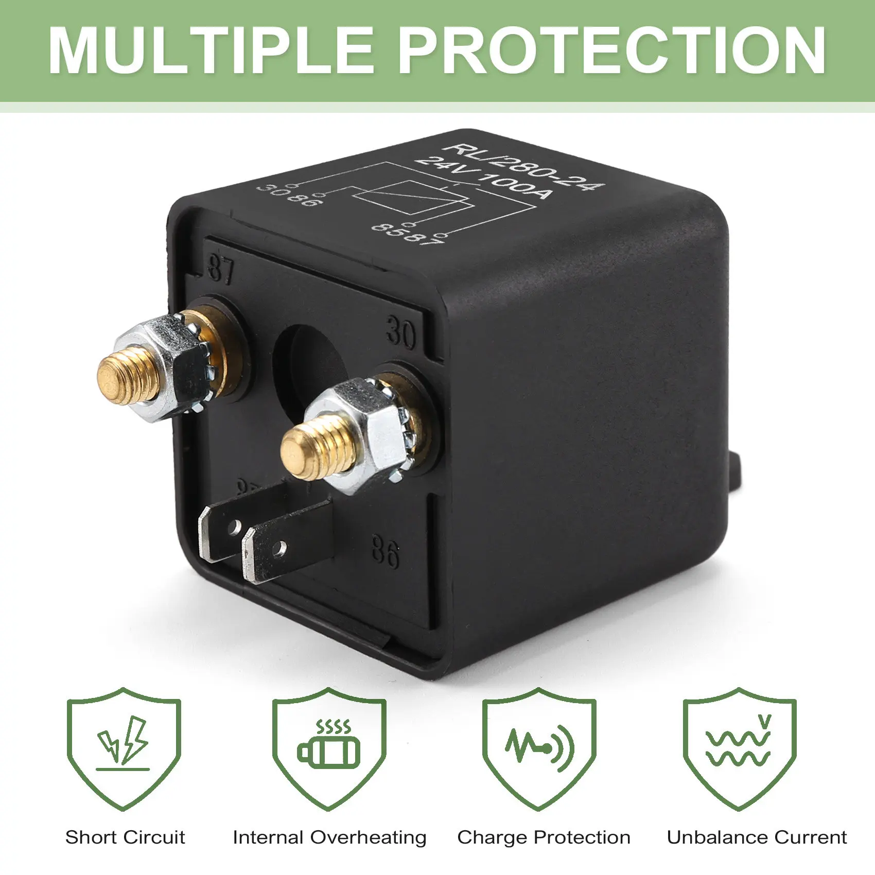 A93E-High Current Relay Starting Relay Power Car Truck Motor Automotive Heavy Current Start Relay Low Power Consumption