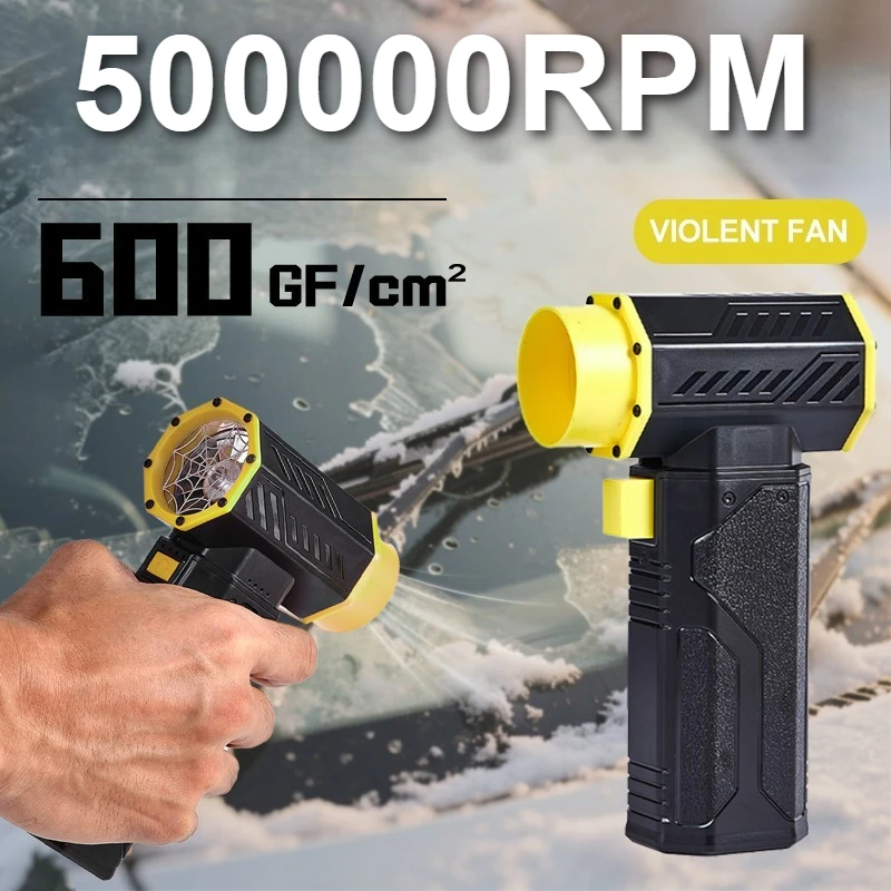 500000RPM Air Blower Powerful Turbo Fan Jet 10000mAh 600g Thrust 70m/s Wind Brushless Duster, vacuum leaf Removal Dryer for car