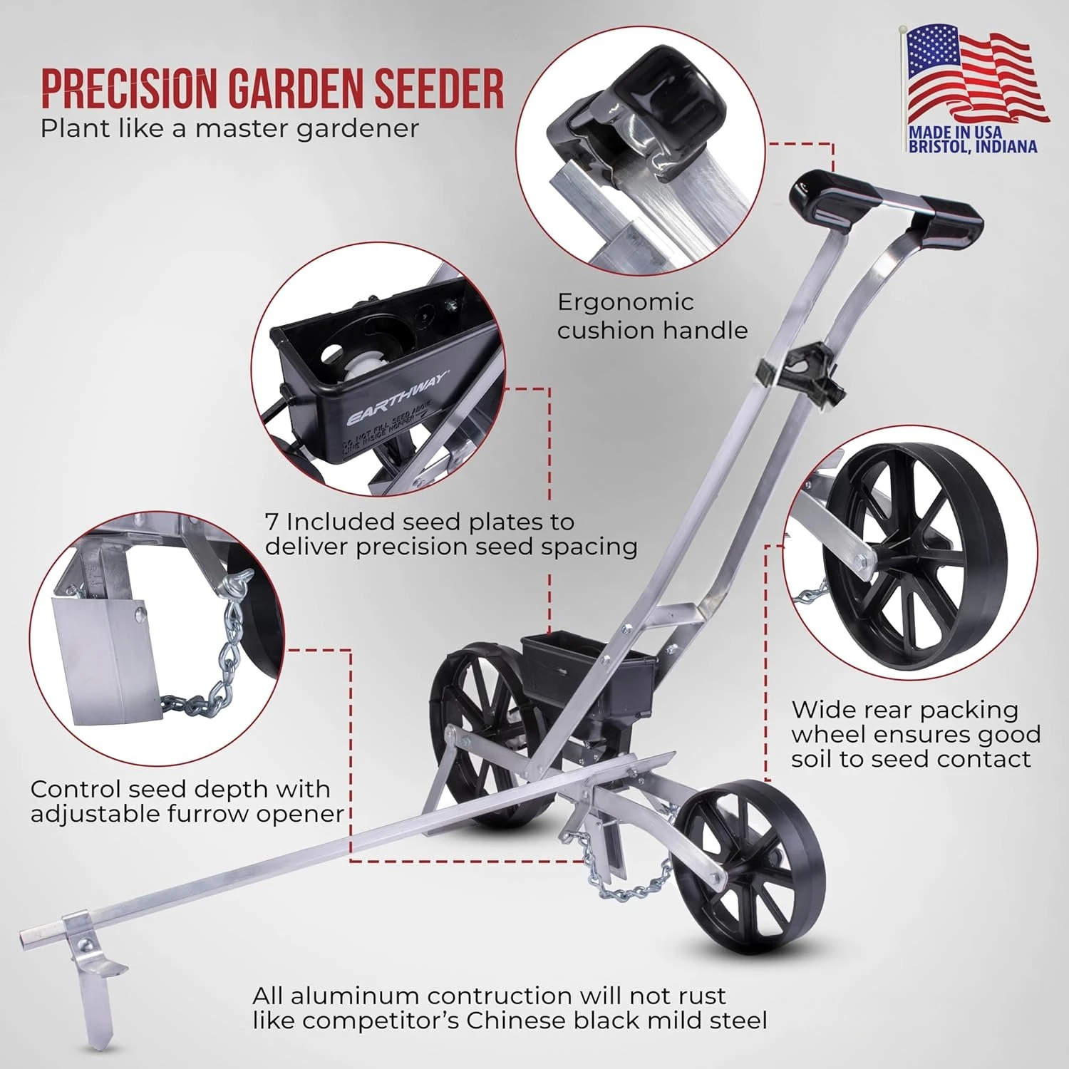 

Products 10001 Precision Garden Seeder with 7 Seed Plates, Sweet Corn Planter, Accurate Seed Drill for Gardeners,Hot Sale