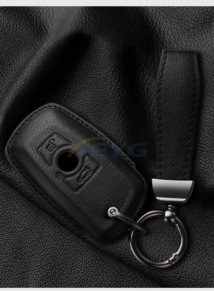 Leder-Autoschlüsselhülle für BMW F20 F30 G20 F31 F34 F10 G30 F11 X3 F25 X4 I3 M3 M4 1 3 5 Serie Schlüsselanhänger – Detail 4