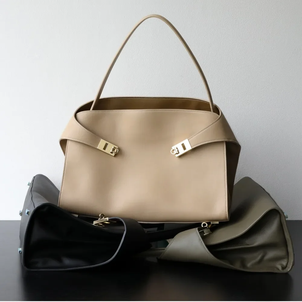 

Niche Light Luxury High-end Leather Large-capacity First-layer Cowhide Women's Handbag Tote Bag Commuter Leisure Versatile
