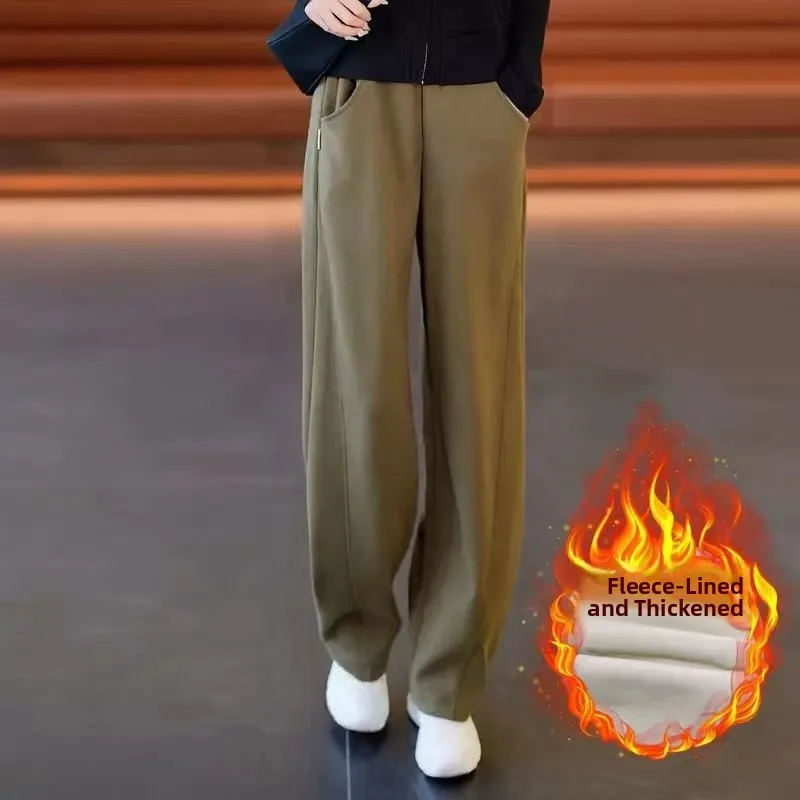 Pantalon taille haute à jambes larges, ample, décontracté, droit, Spor, japonais, grande taille, Long, automne hiver