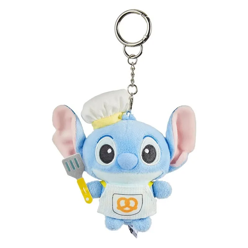 Disney Miniso Stitch Bakery Series pluche sleutelhanger - schattige Stitch Plushie Bag Charm, rugzak accessoire decor cadeau voor kinderen en fans