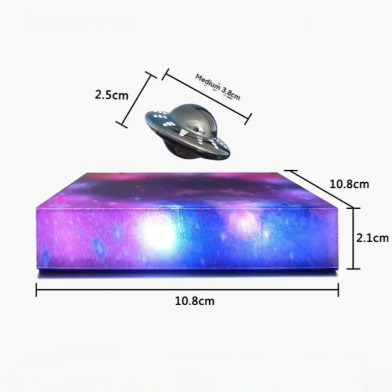 Magnetic Levitation UFO Starry Sky Night Light Universal Rotation Touch Switch Multiple Colors Noiseless Night Light