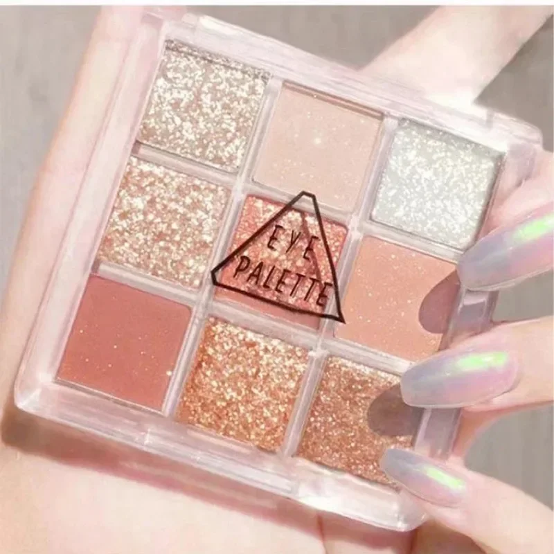 Paleta de maquillaje de 9 colores, sombra de ojos mate, brillo, herramientas cosméticas de belleza, paleta de sombras de ojos mate, sombra de ojos de tierra