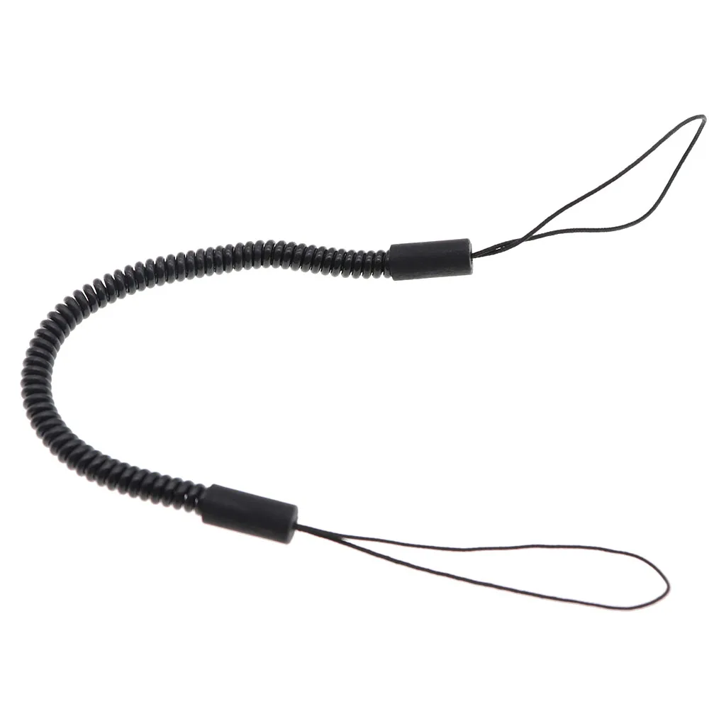 1 шт. высококачественный стилус, пружинный Безопасный шнур, черный ремешок, пружинные шнуры из ПВХ, ремешок для телефона