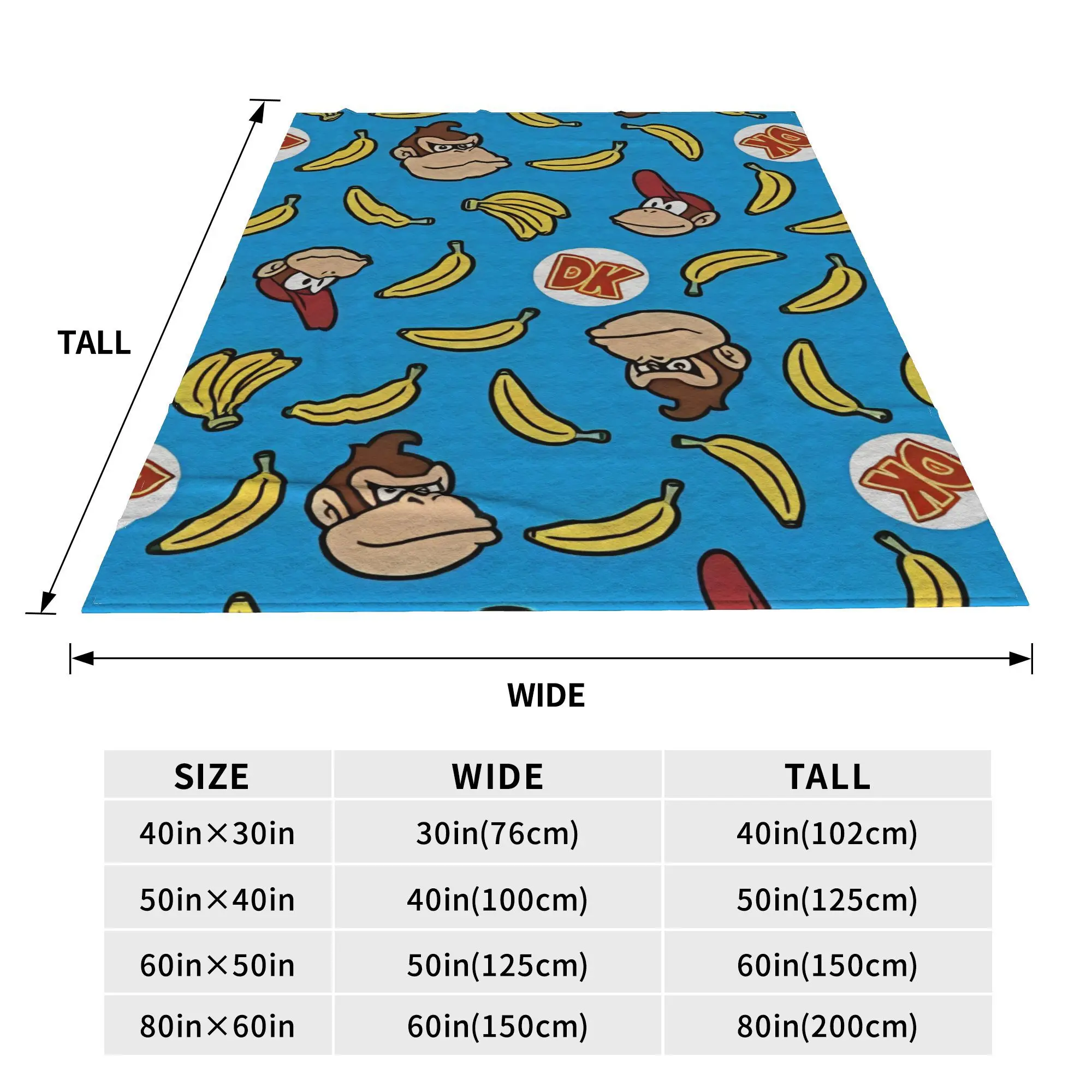 Donkey Kong Arcade Game Plush Blanket Boy Girl  Flannel Throw Blanket For Bedroom Warm Soft Design Quality Bedspread Gift Idea view 5