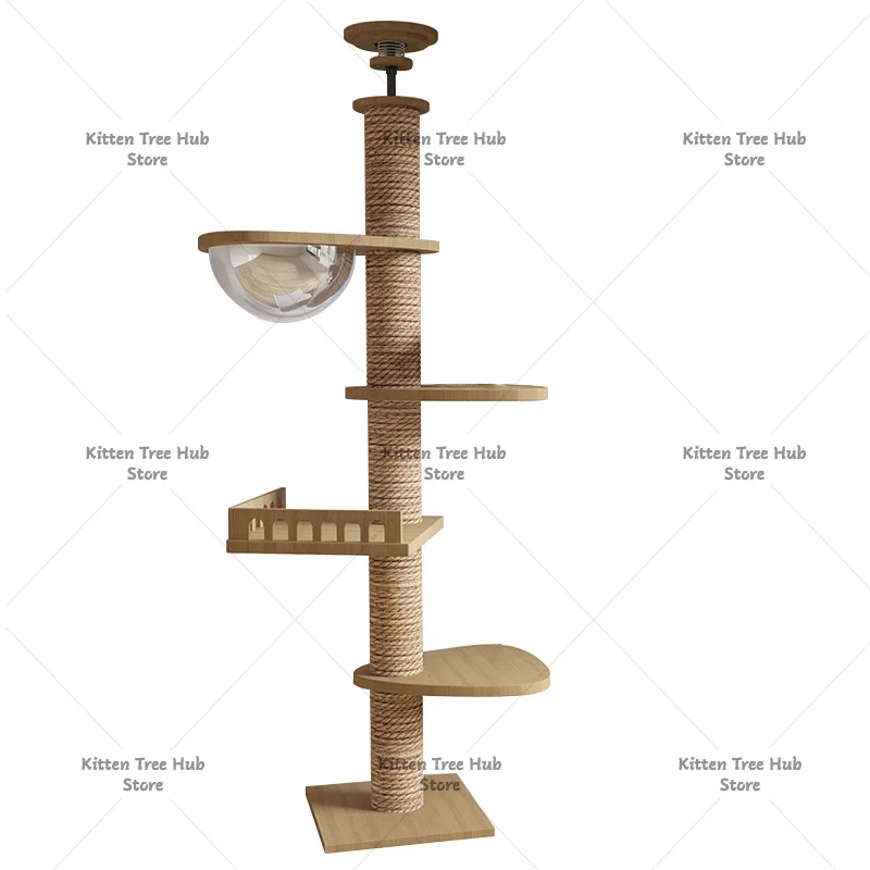 Multi-Layer Cat Climbing Frame,Space-Saving Cat Tree with Integrated Nest and Jump Platform,Indoor Pet Activity Center