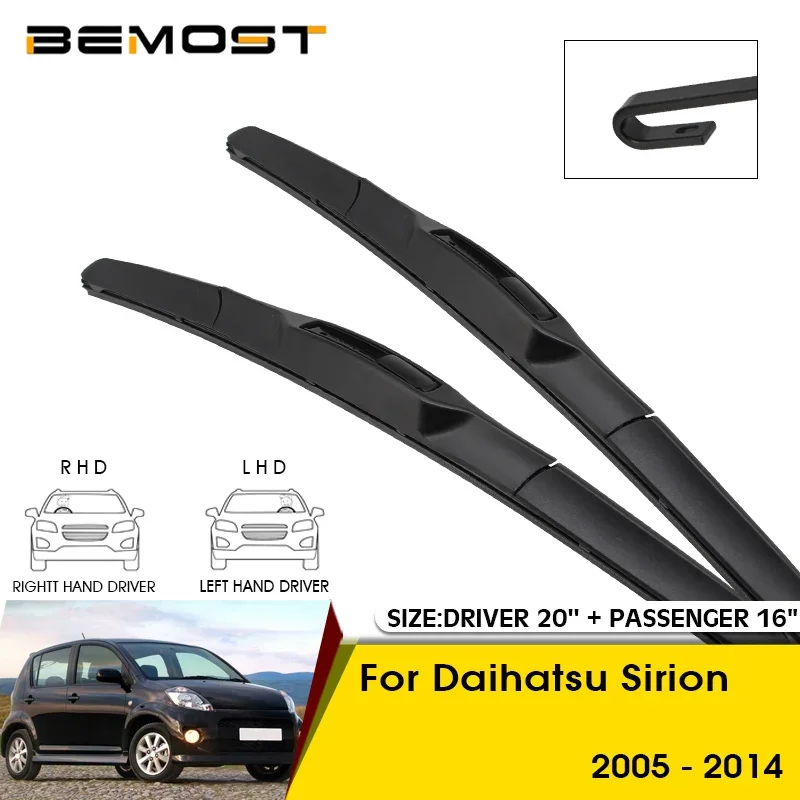 

Car Wiper Blades For Daihatsu Sirion 2005-2014 Windshield Windscreen Front Window Blades 20"+16" Car Accessories