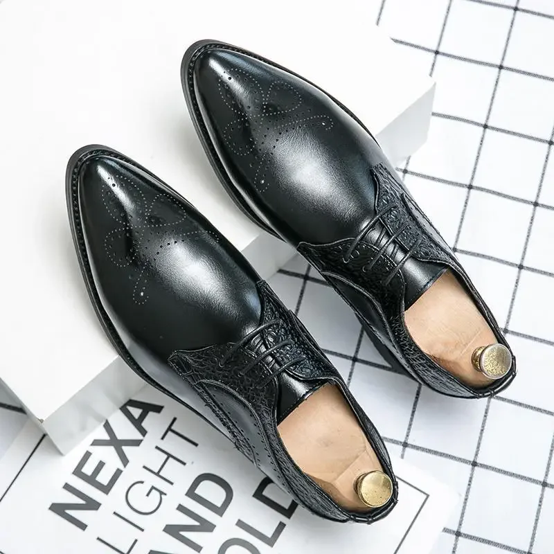 

Tendon Bottom Leather Shoes Men's Business Work Sports Men's Shoes Formal Wear Italy Dress Shoes