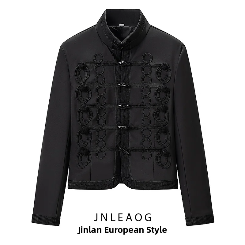 JNLEAOG Spring New Women's Fashion Design Sense Matching Small Fragrance Style Embroidered Jacket Versatile Long Sleeve Polye...