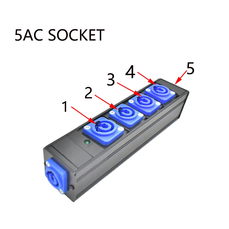 Chassis Light Connector LED Power Con AC Coupler Adapter Extender powercon NAC3MPA NAC3MPB Power Strip SOCKET1-13AC 20A/250V