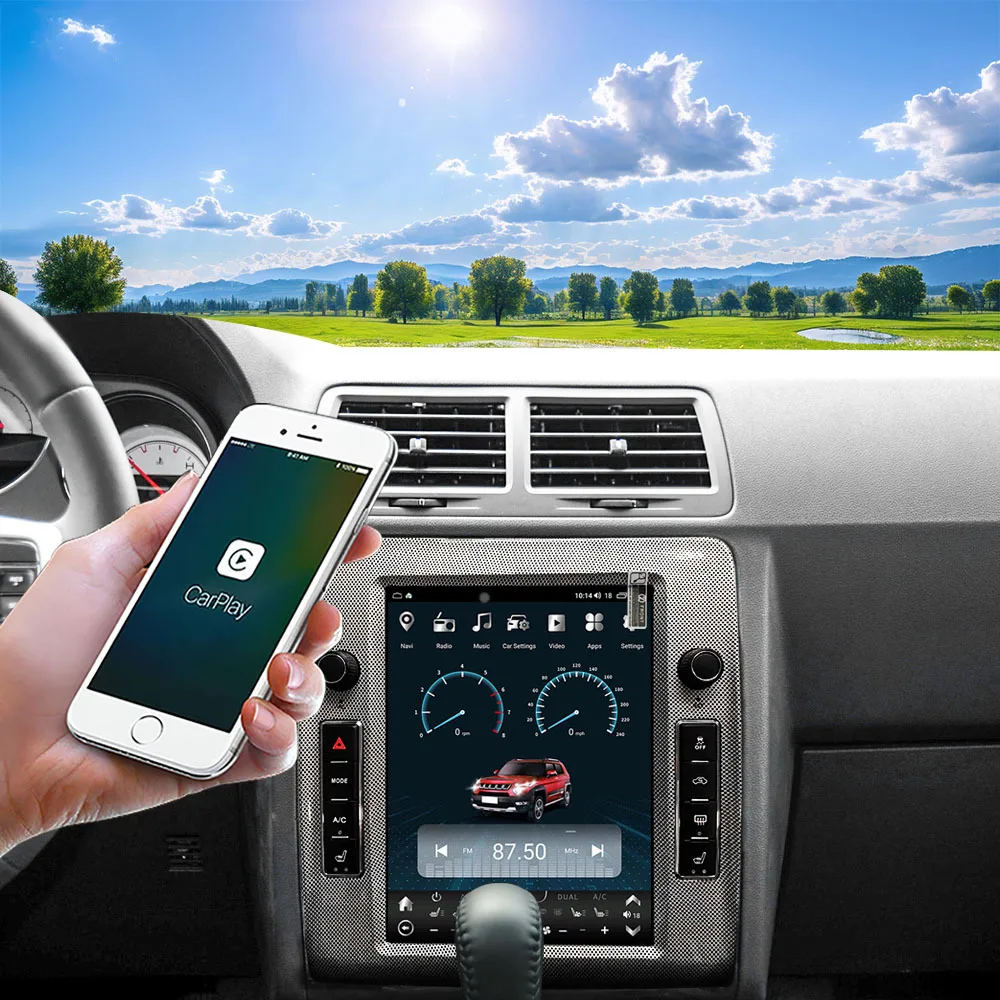 Suitable for 08-14 Dodge Challenger 10.4-inch car navigation all-in-one machine reversing navigator