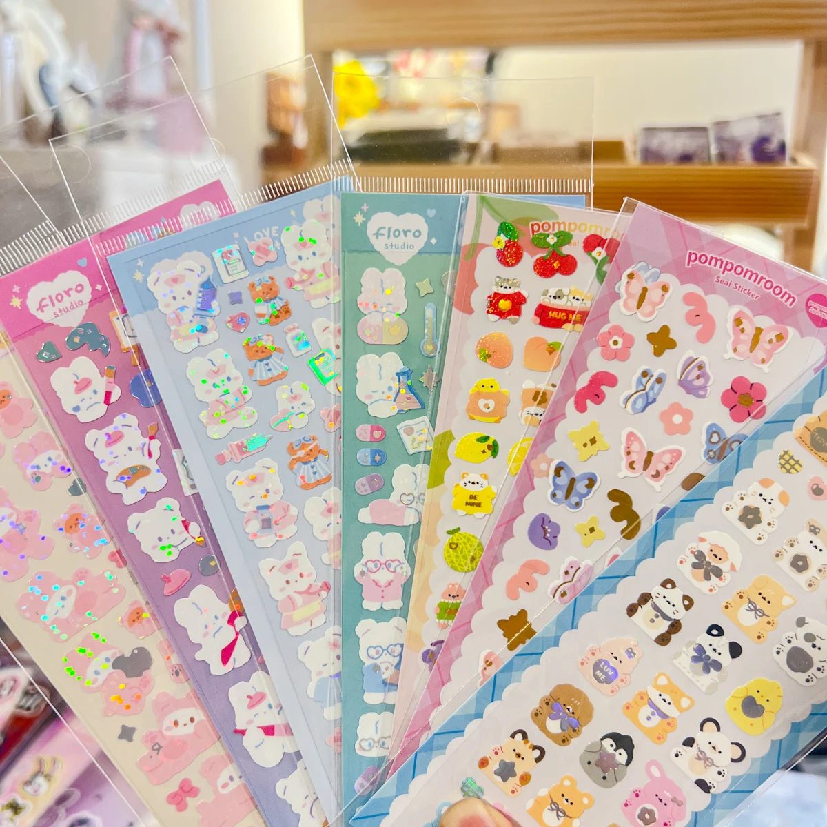 SKYSONIC BOBO Scrapbooking Stickers Journal Decor Cute Rabbit Series Idol Stationery Postcards Cute Korean Album Sticker Suppli