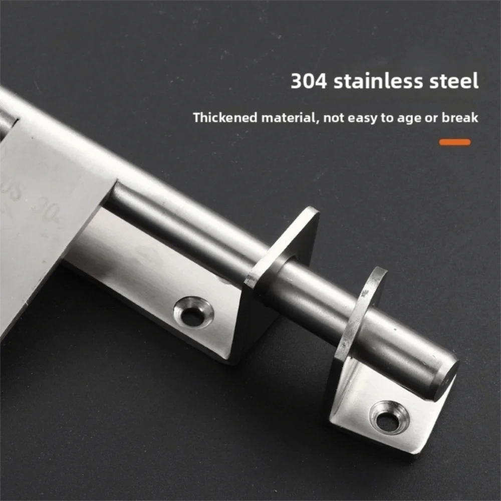 Tragbare Türriegel aus Edelstahl 304, Fangschloss, Diebstahlsicherung, Türschnalle, Haspe, robust, verdickt, Türschloss, Schnalle für die Küche