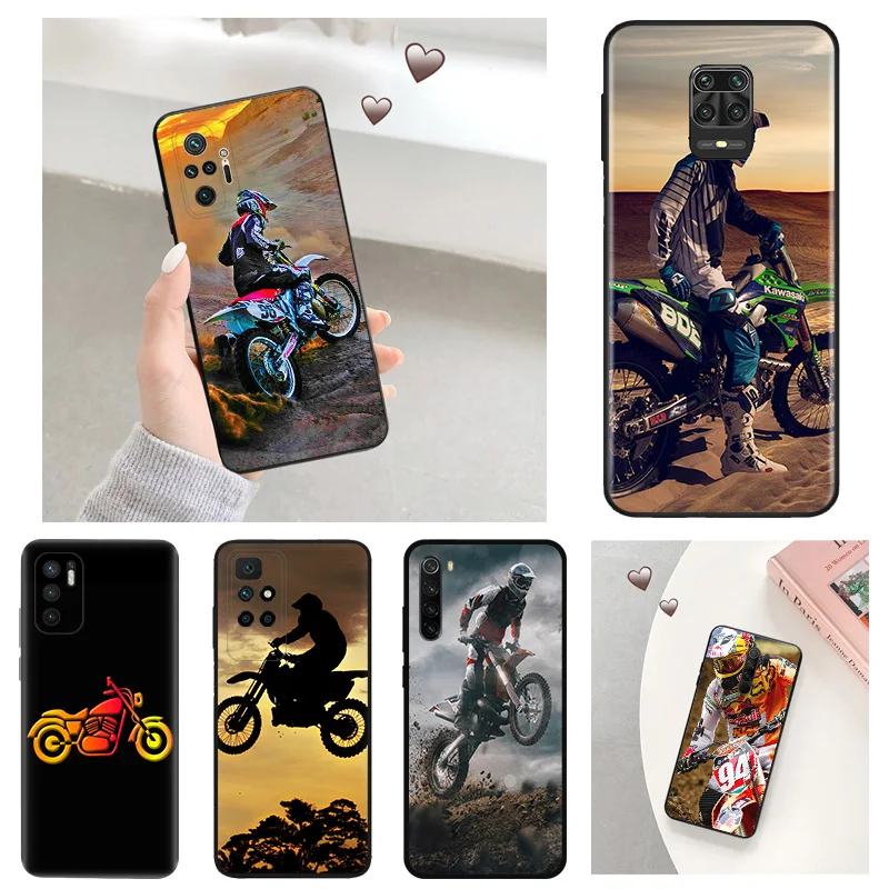 Anti-Drop Phone Case for Redmi A3 13 9 9A 9I 9C 9T 9A 10C 10T Note 10 9s 8 8t 7 Pro 10s Lite Flying Rider Motocross Soft Cover