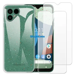 Soft Case + 2 Pack Tempered Glass Screen Protectors for Fairphone 4 Full-Body Protection