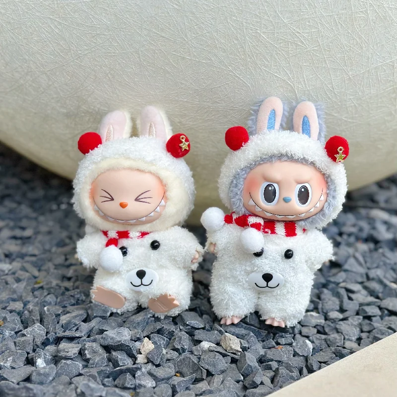 

For Clothing 17cm Labubu Clothes Heartbeat Macaron Vinyl Labubu Doll Clothes For Changing Or Changing Other Cotton Dolls Clothes