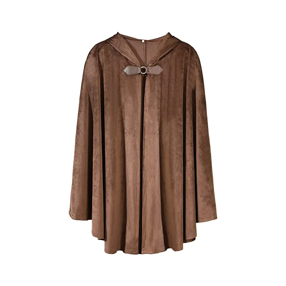 Medieval Deer Suede Cloak Halloween Vintage Battle Warrior Role-playing Cosplay Costume Robe Chinese Production Spring 2023