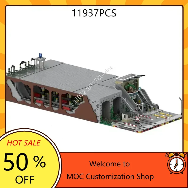 

11937 шт. метро Station и торговый центр MOC головоломка StreetView архитектура праздник креативная игрушка на день рождения Рождественский подарок для детей в возрасте