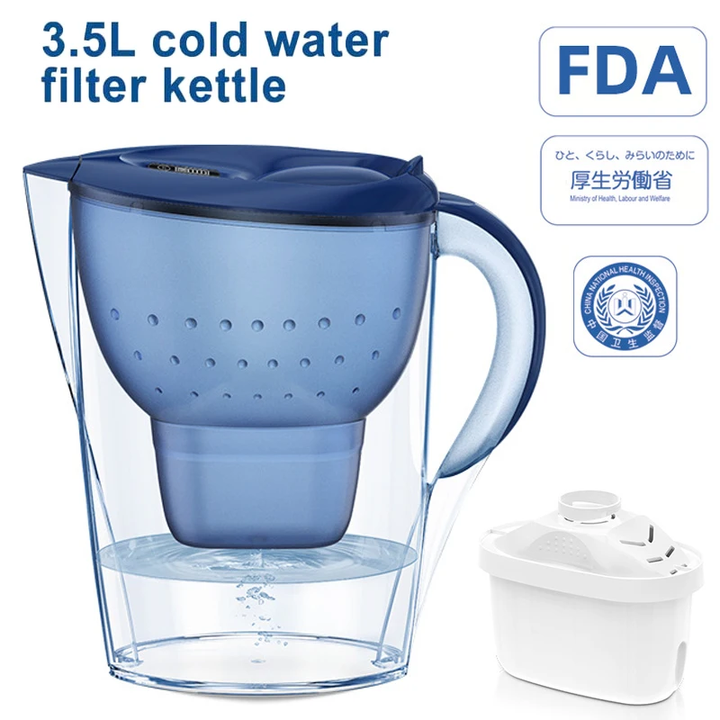 Carbon Alkaline Waterfilters Water Pitcher Ionisator Keuken Zuiveren Ketel Filter 3.5L Hoge Kwaliteit Pitcher Huishouden Voor Geschenken