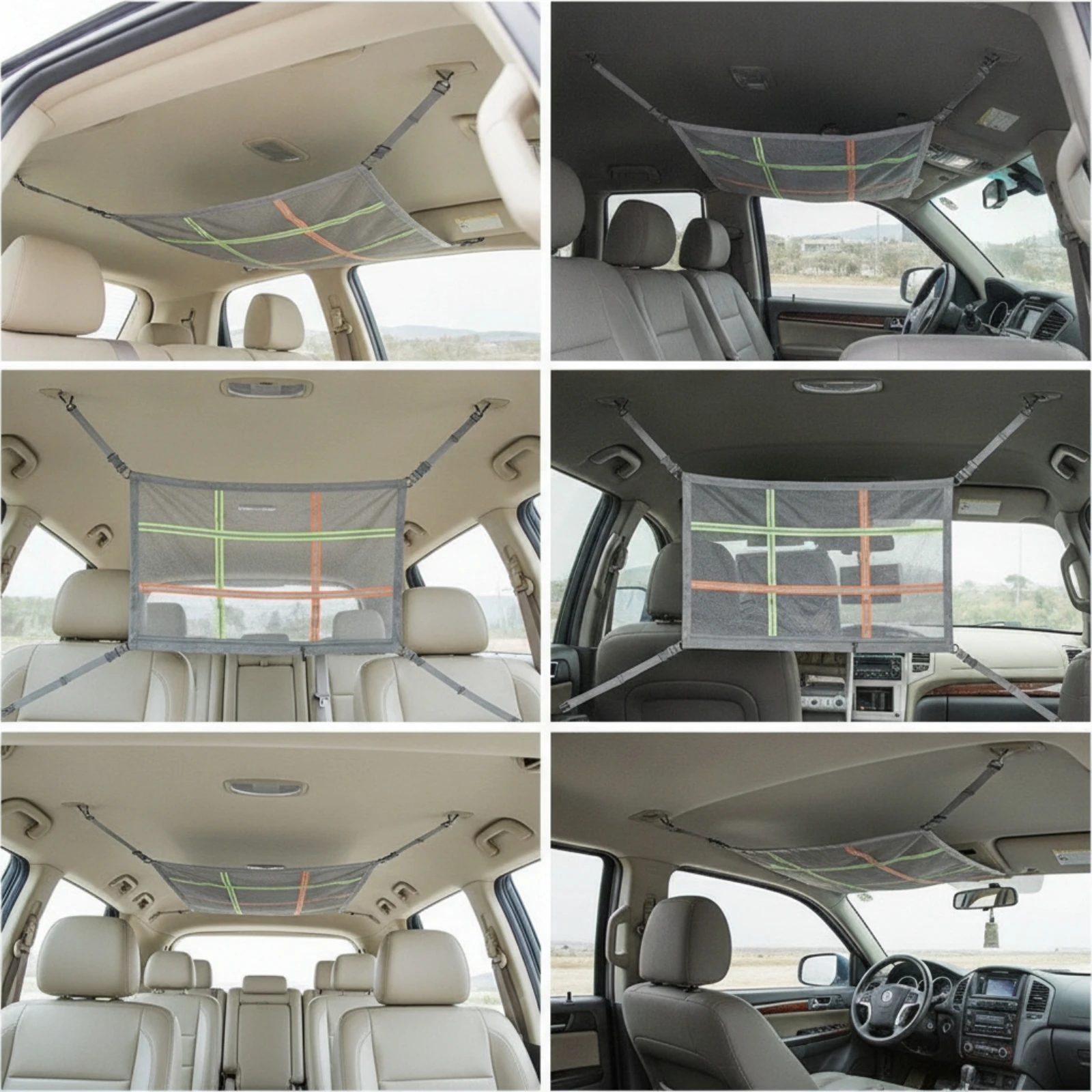 Car Ceiling Storage Net Mesh Car Ceiling Cargo Net Overhead Cargo Organizer Secure Overhead Storage Organizer Portable