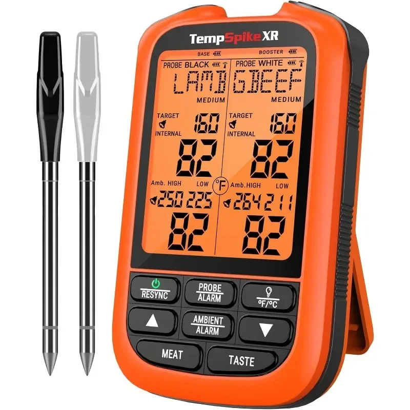 

Good TempSpike 1000FT Wireless Meat Digital 2 Upgraded Ultra-Thin Probe, Smoker Wireless for Oven/Rotisserie/Sous Vide/Stove/
