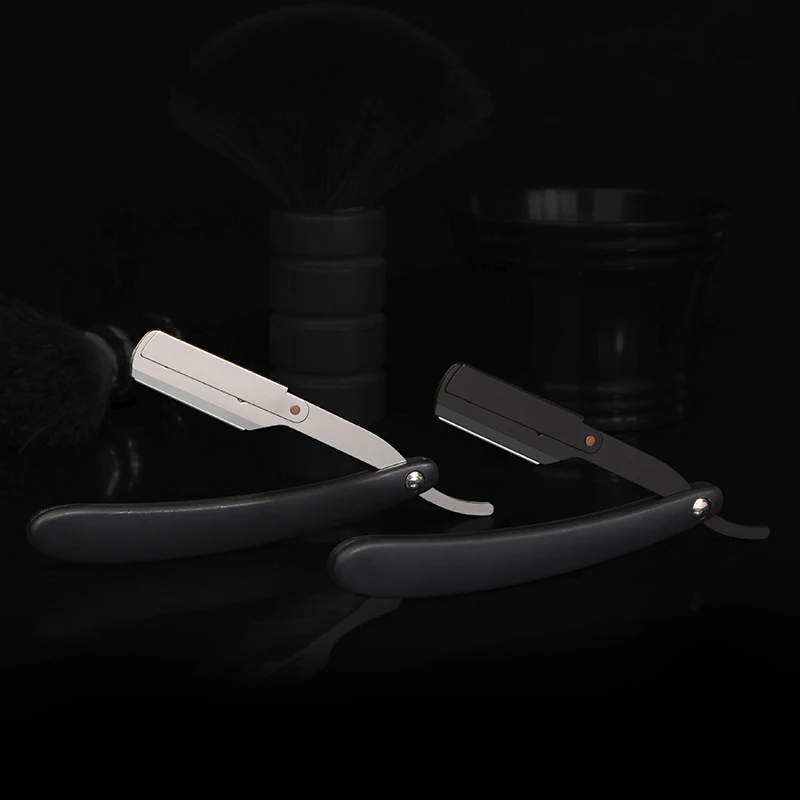 Men\'S Shaver Straight Edge Barber Razor Knives Manual Beard Shaving And Care Replaceable Blades Shavette Gift For Men