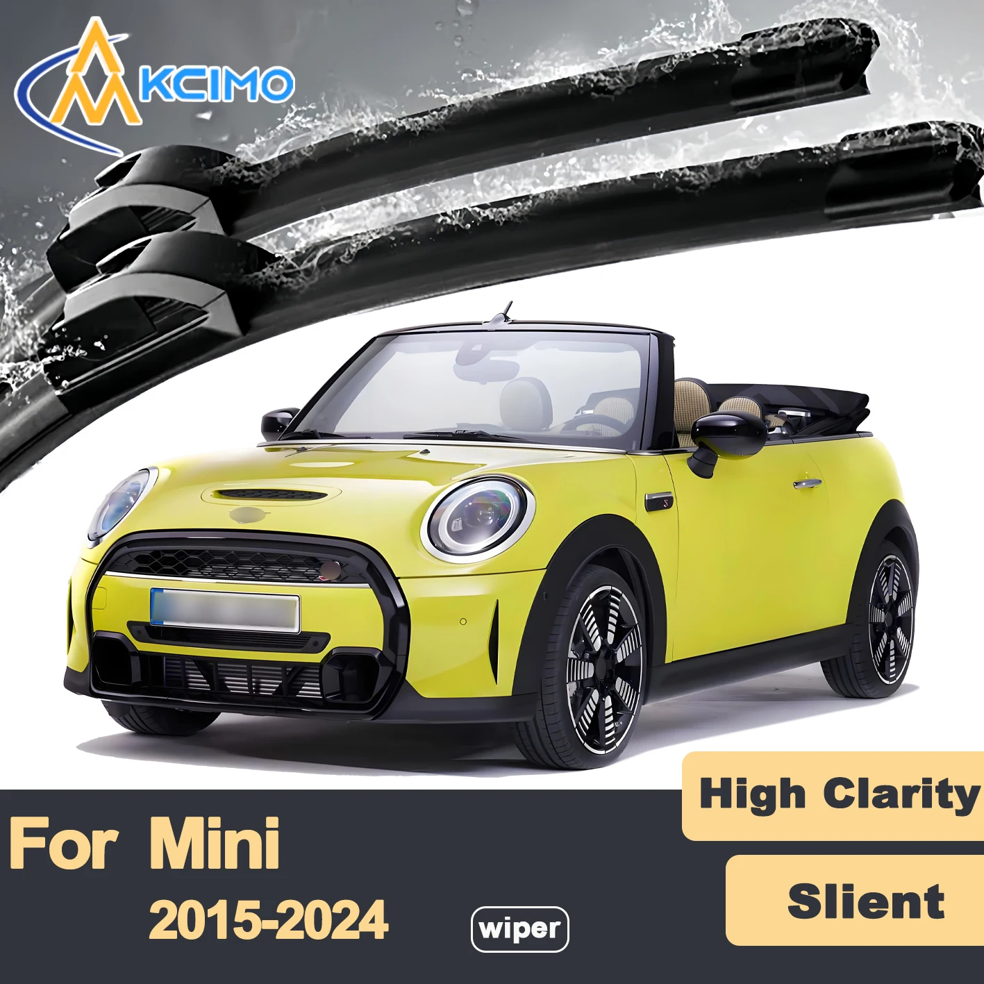 

Premium Rubber Durable Silent Windshield Wiper Blades 2pcs for Mini Convertible Mk III F57 2015-2024 Front Wiper Blades Set
