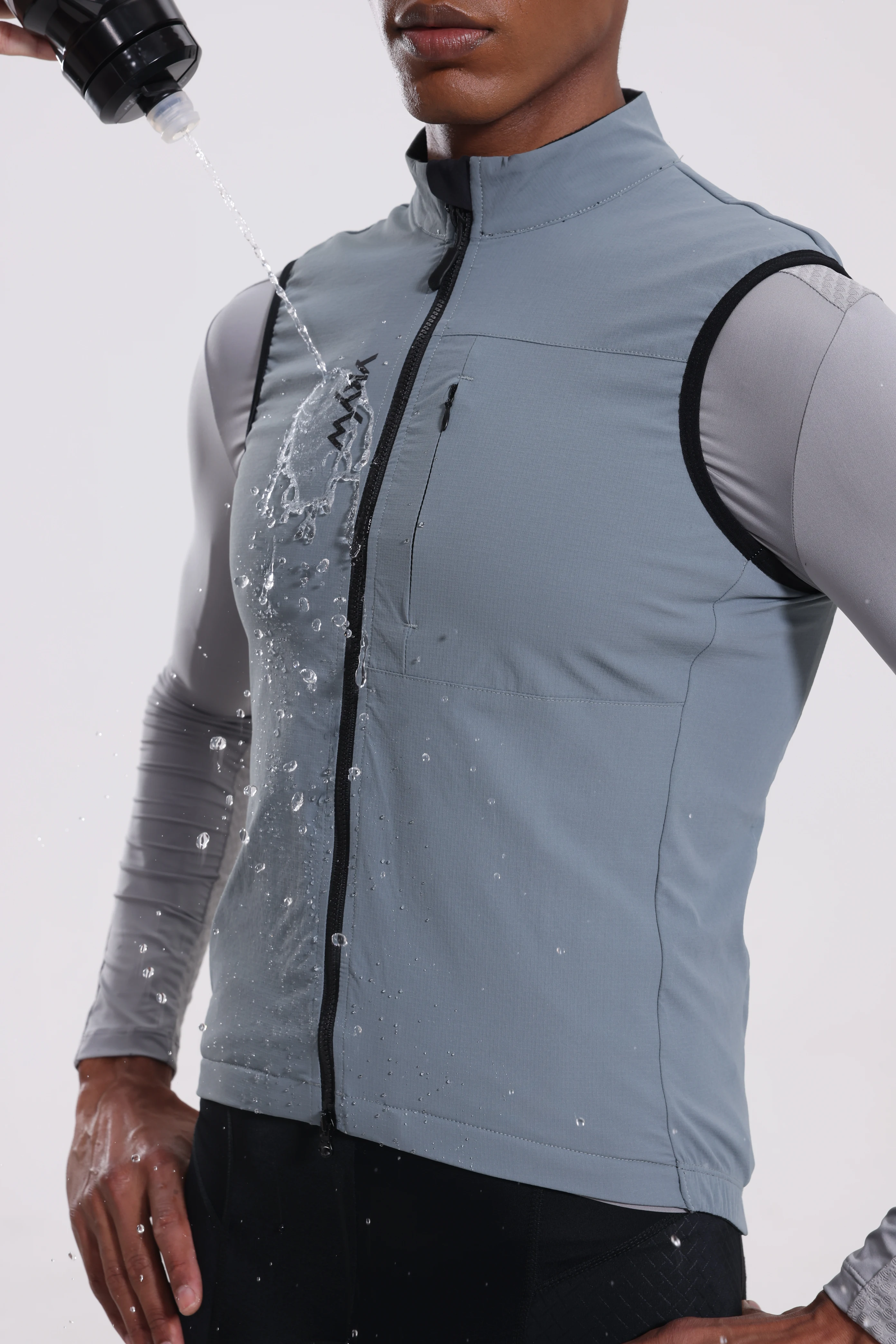 YKYWBIKE Herren Fahrradweste Winter Herbst Wasserdicht Winddicht Fahrrad Thermo Windjacke Rennrad Gilet MTB Fahrradbekleidung – Detail 6