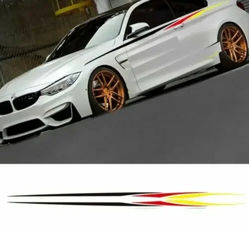 2pcs M Power Performance Car Side Strip Sticker